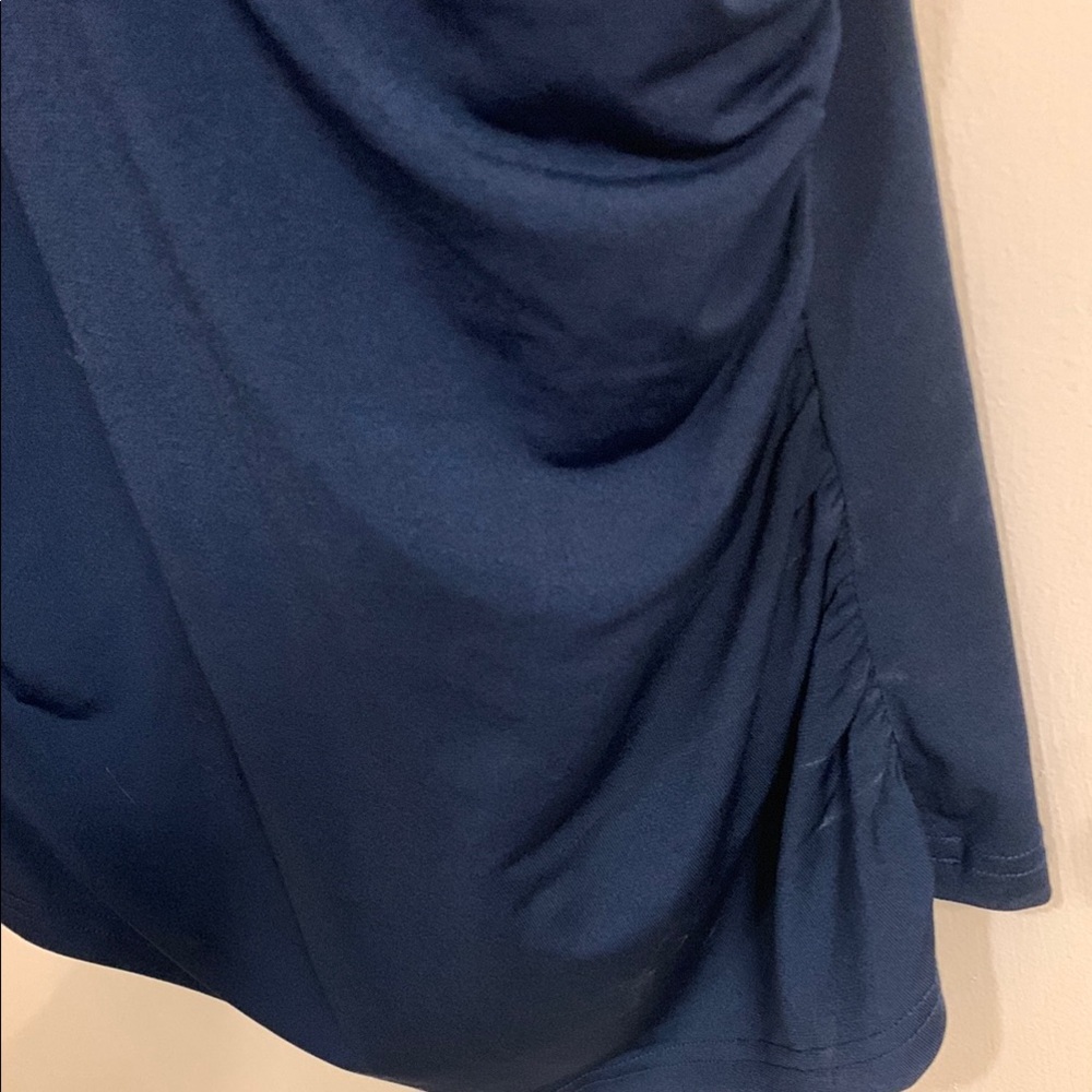 Blue Ruched Ruffled Blouse in size XL - Picture 4 of 8